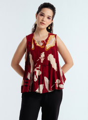 Madder Pleated Top