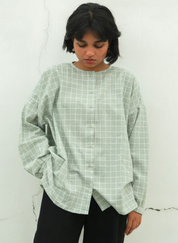 Madras Flair Oversized Shirt