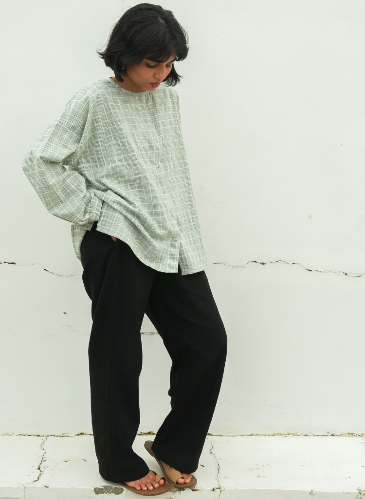Madras Flair Oversized Shirt