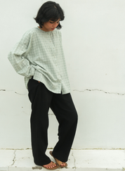 Madras Flair Oversized Shirt