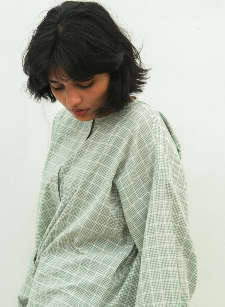 Madras Flair Oversized Shirt