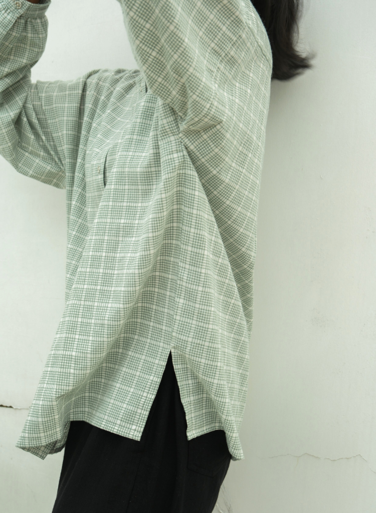 Madras Flair Oversized Shirt
