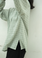 Madras Flair Oversized Shirt