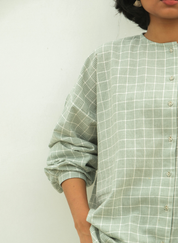 Madras Flair Oversized Shirt