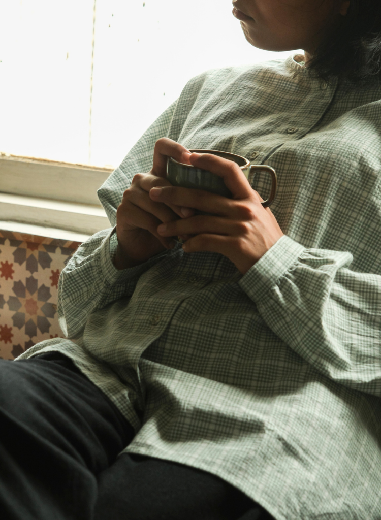 Madras Flair Oversized Shirt