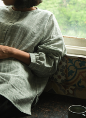 Madras Flair Oversized Shirt