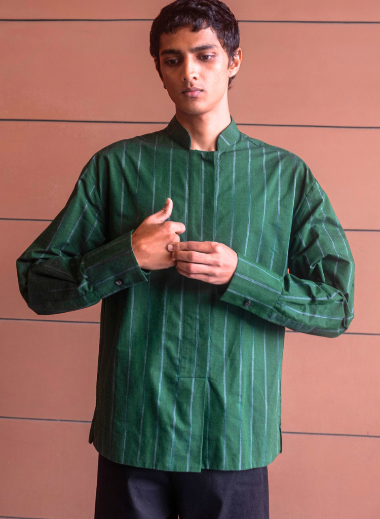 Malachite Mandarin Shirt