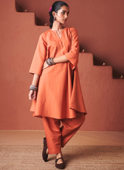 Marigold Pheran Kurta Set