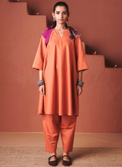 Marigold Pheran Kurta Set