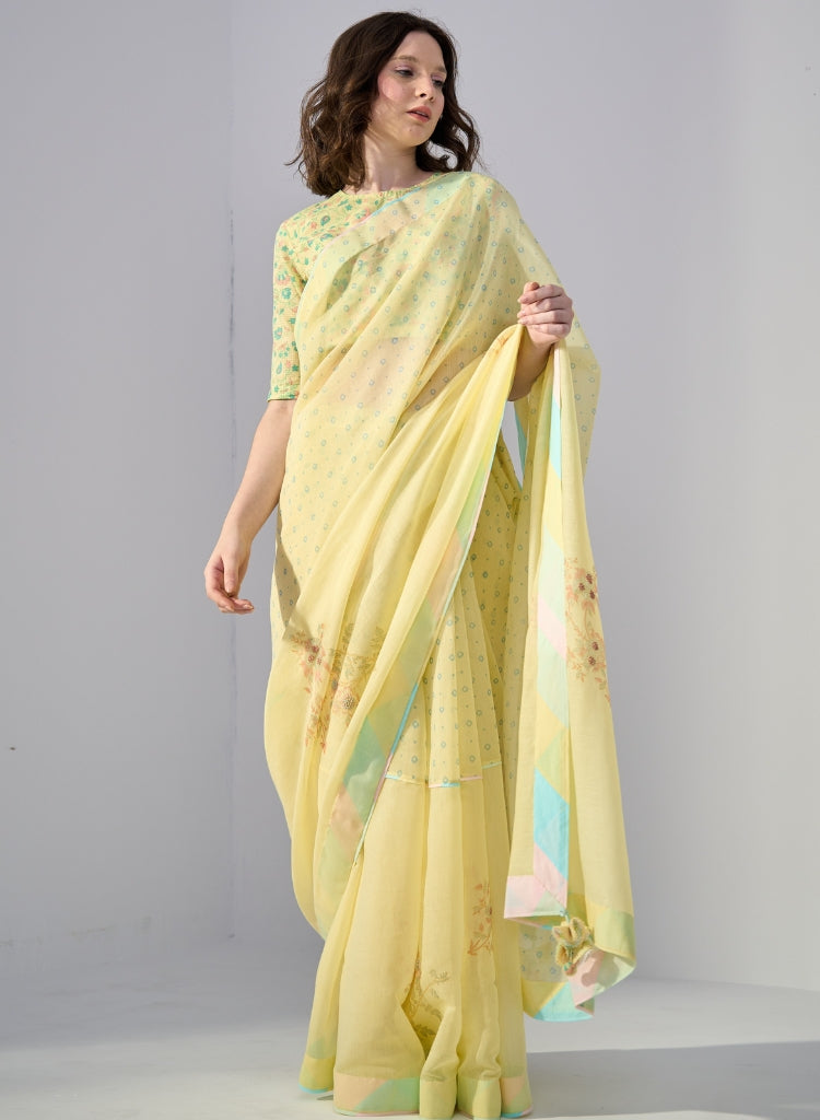 Marigold Saree Set