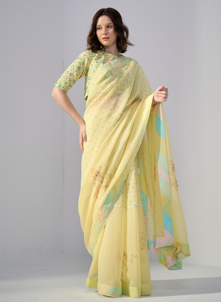 Marigold Saree Set