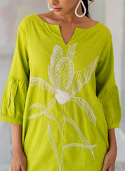 Matcha Bloom Kurta Set