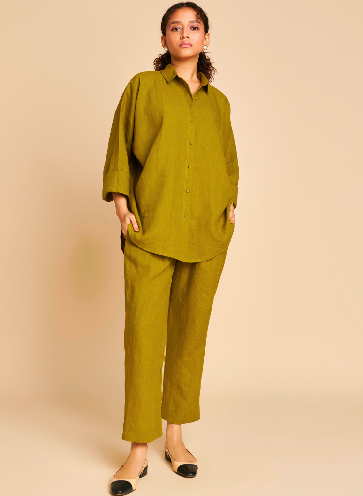 Mehendi Flared Shirt Set