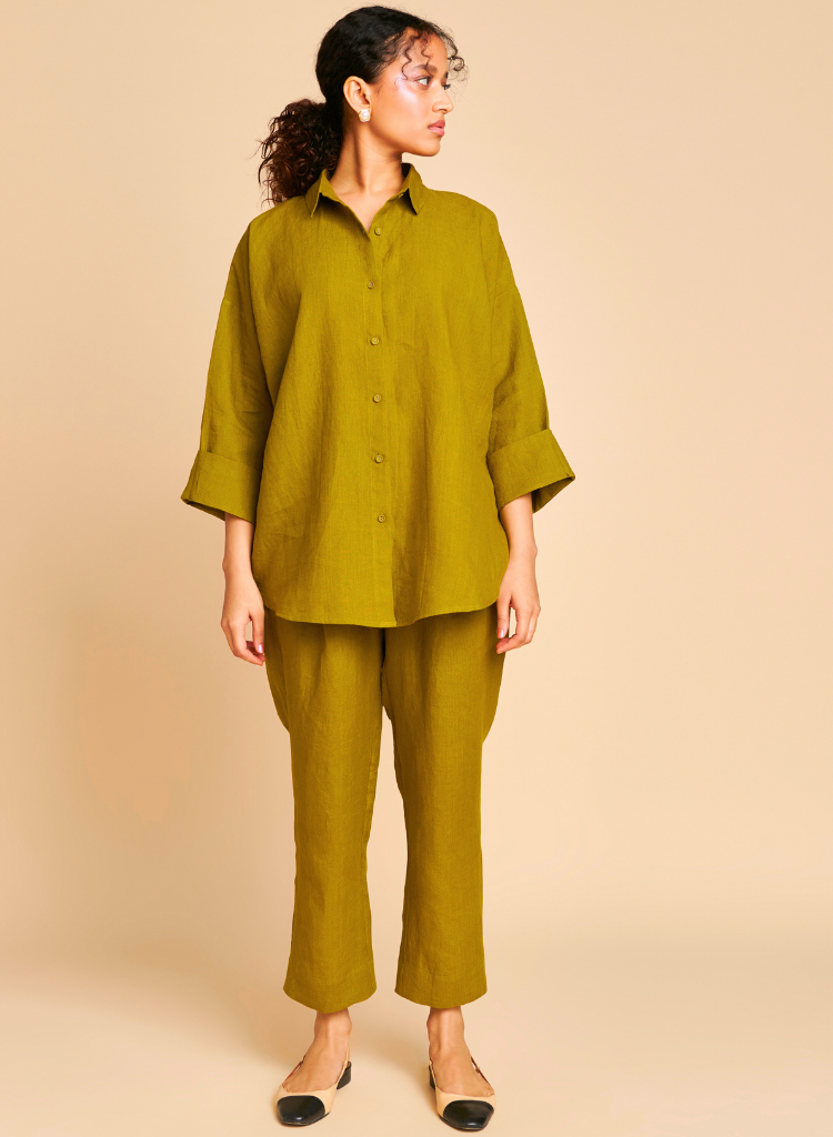 Mehendi Pleated Pants