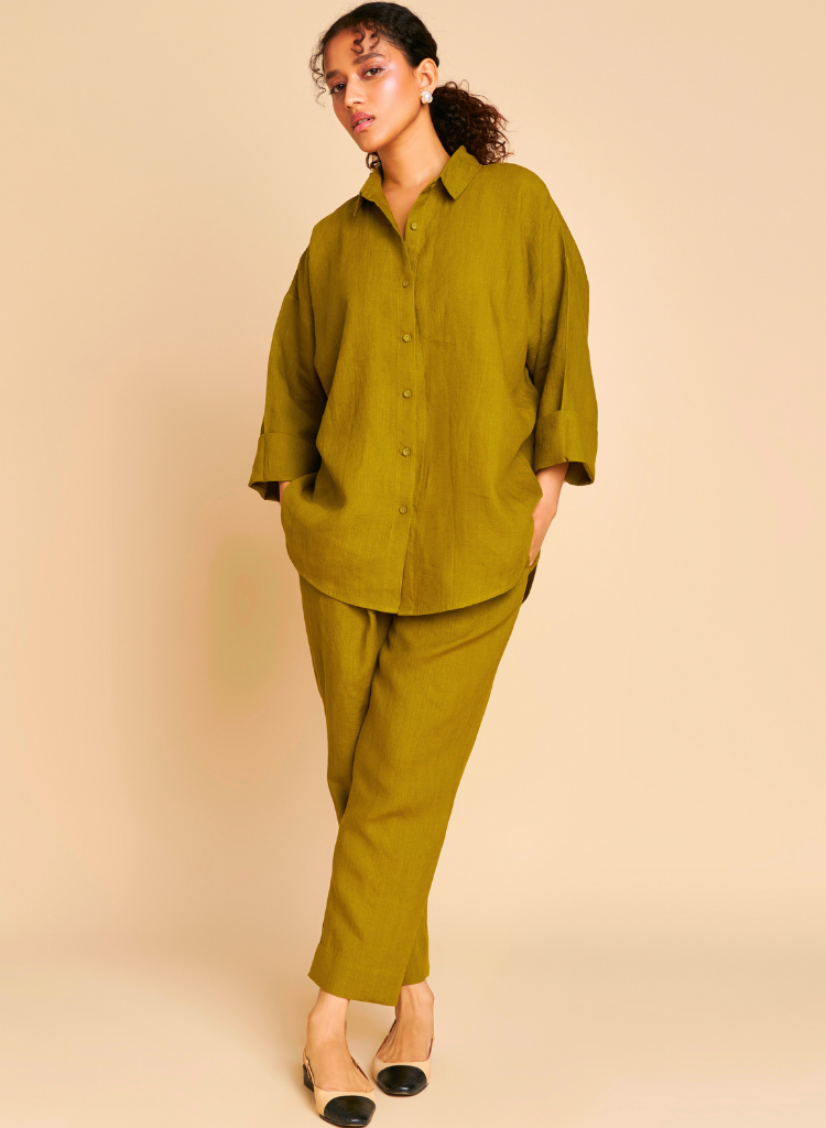 Mehendi Pleated Pants