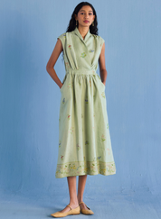 Mema Shawl Collar Dress