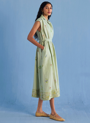 Mema Shawl Collar Dress