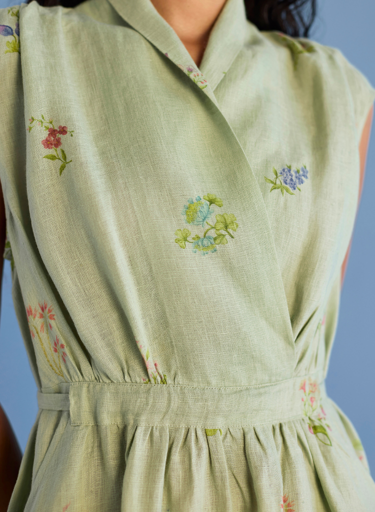 Mema Shawl Collar Dress