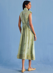 Mema Shawl Collar Dress