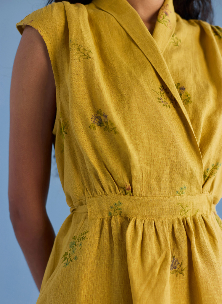 Mema Shawl Collar Dress