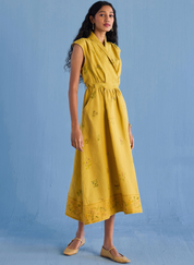 Mema Shawl Collar Dress