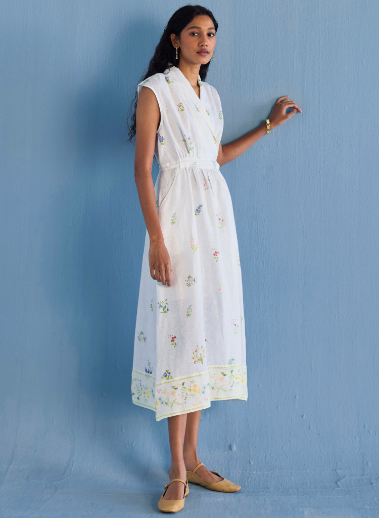 Mema Shawl Collar Dress