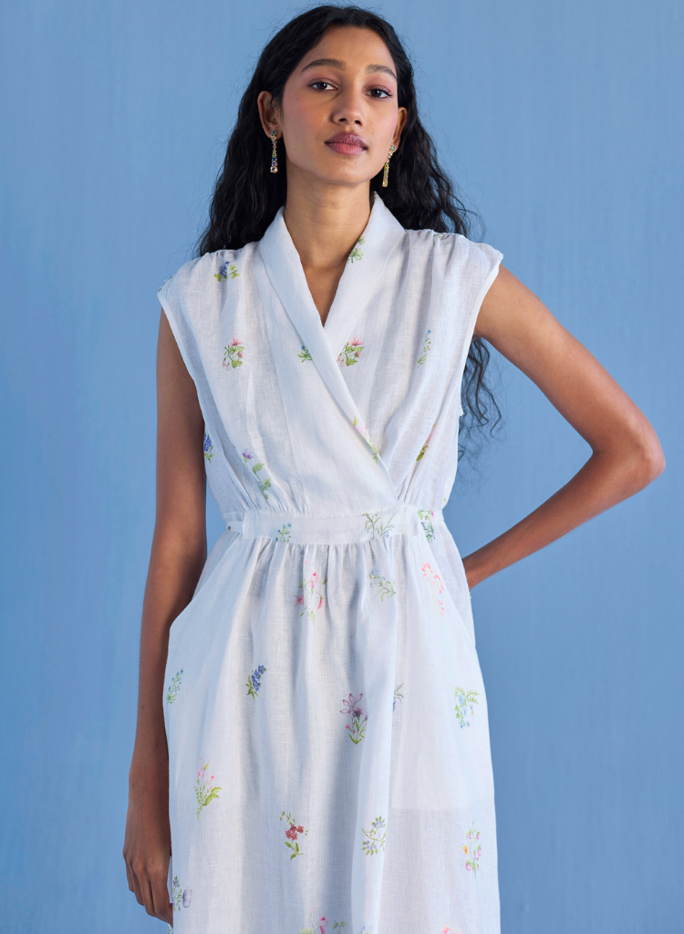 Mema Shawl Collar Dress