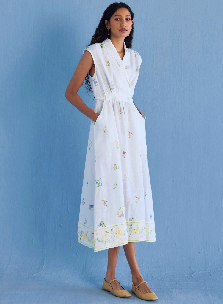 Mema Shawl Collar Dress