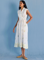 Mema Shawl Collar Dress