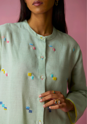 Miel Jamdani Kurta Set
