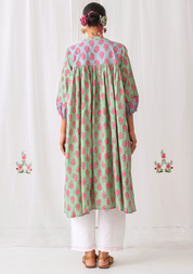 Mint Green Gathered Kurta Set