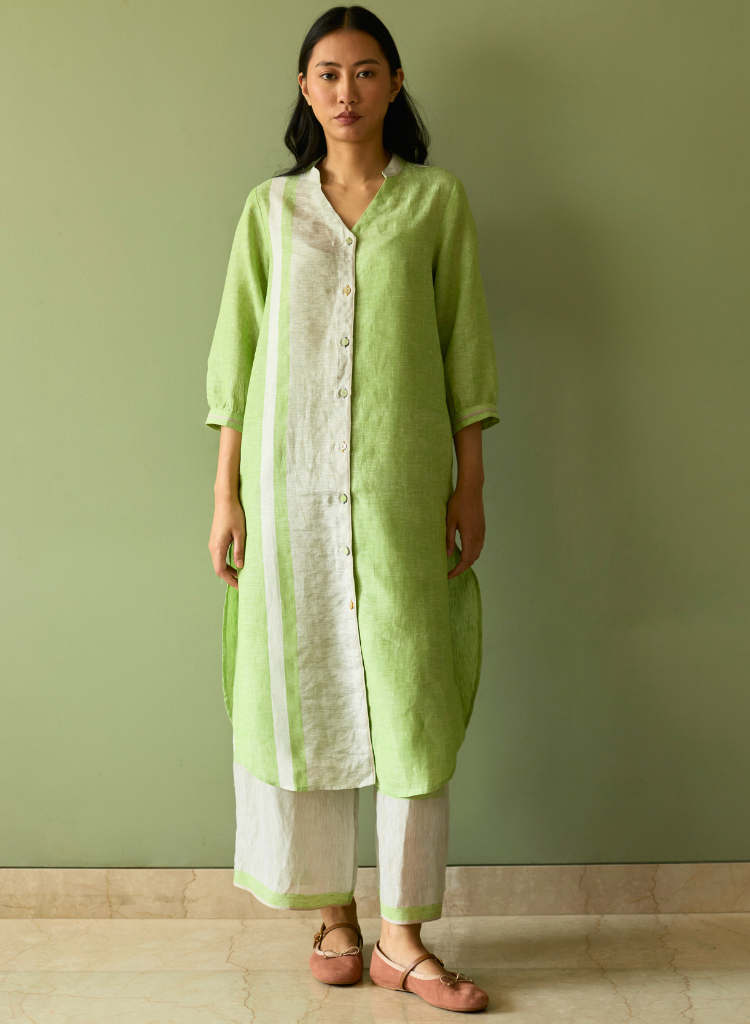 Mori Border Shirt Kurta Set