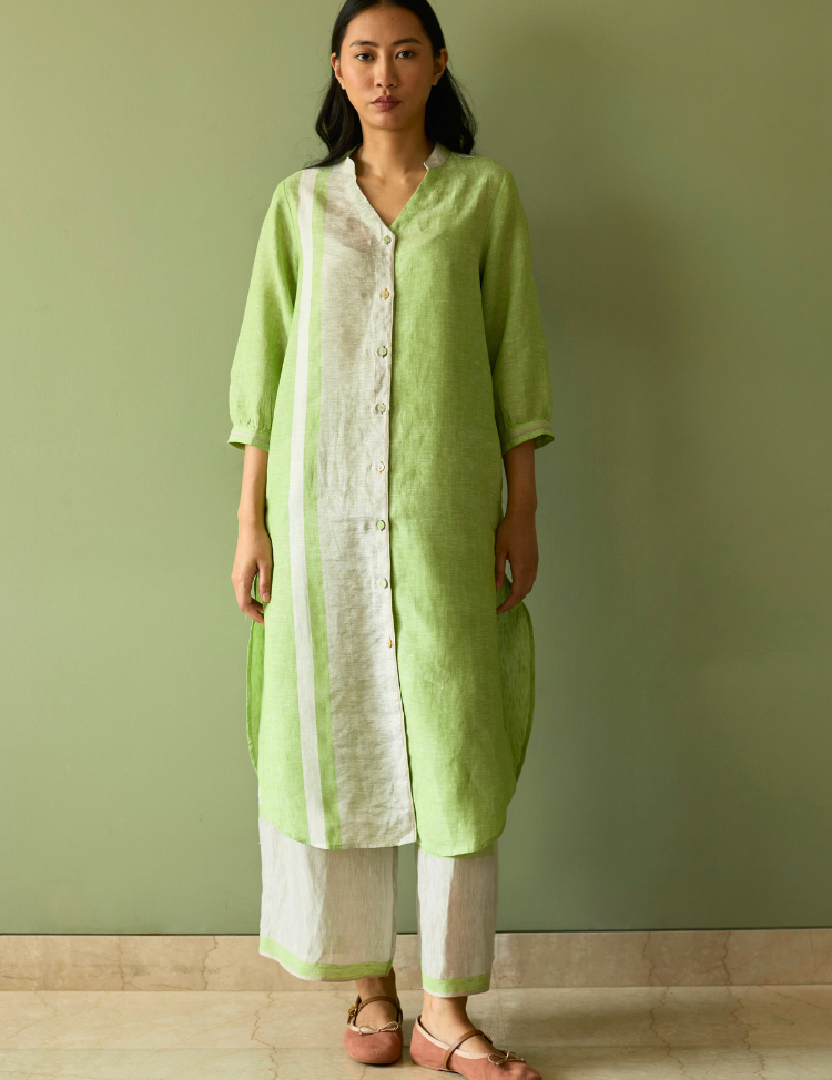 Mori Border Shirt Kurta Set
