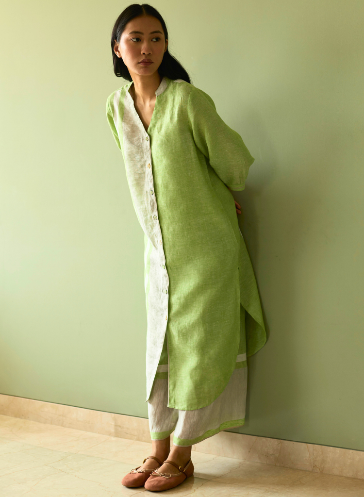 Mori Border Shirt Kurta Set