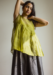 Moss Organza Top