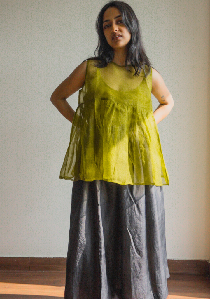 Moss Organza Top
