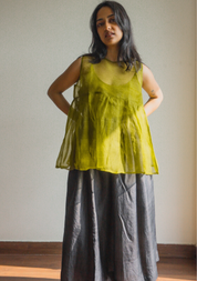 Moss Organza Top