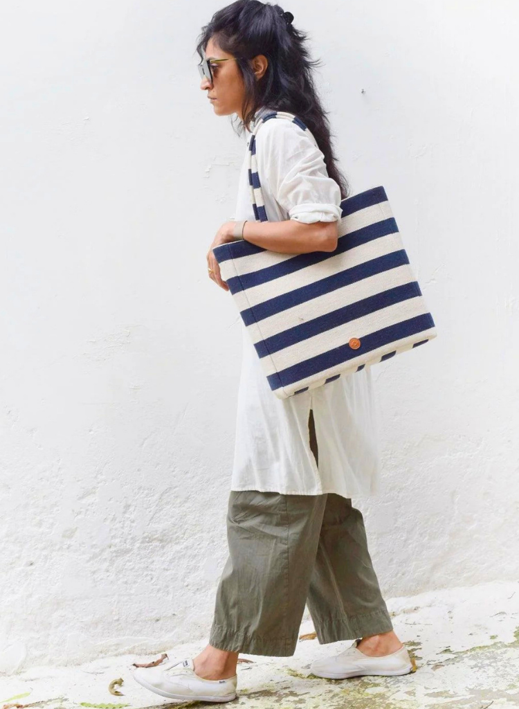 Navy Nautical Tote