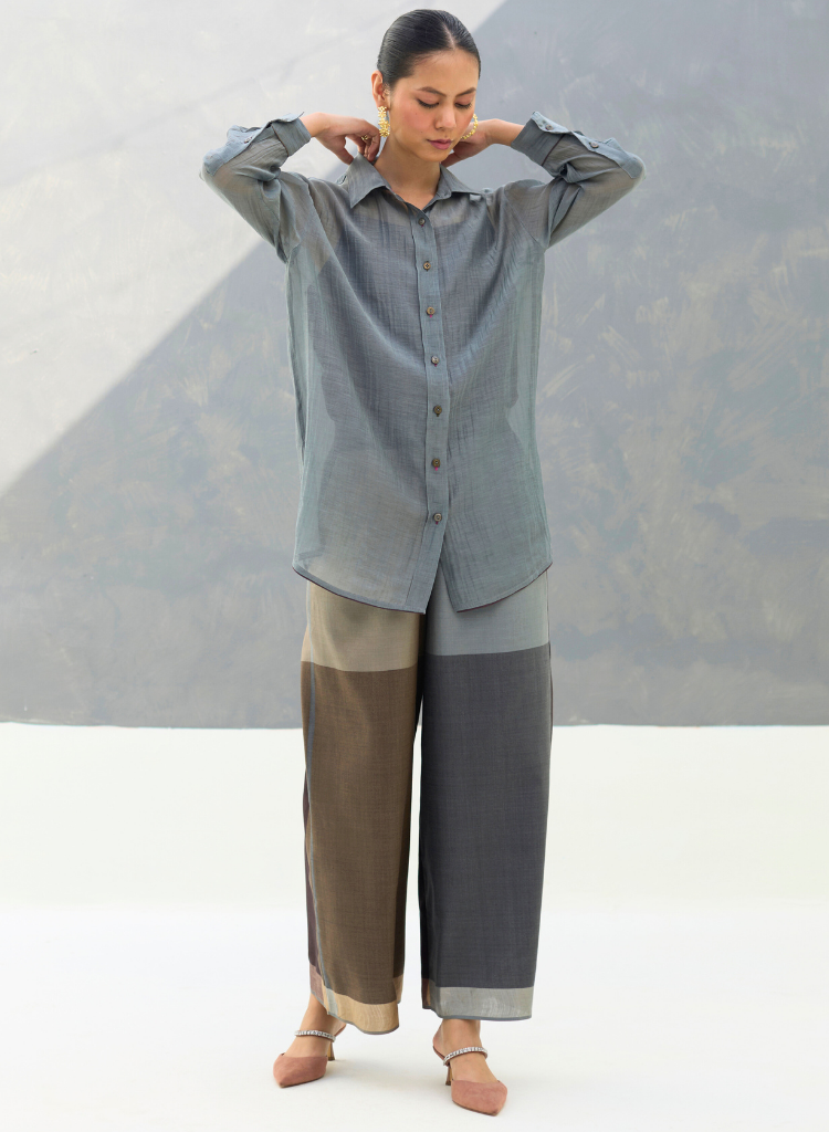 Nazo Sheer Chanderi Shirt