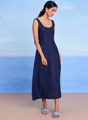 Neel Denim Panelled Dress