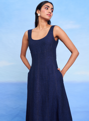 Neel Denim Panelled Dress