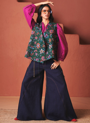 Neel Denim Flared Pants