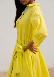 Neembu Yellow Shirt Dress
