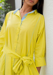 Neembu Yellow Shirt Dress