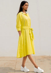 Neembu Yellow Shirt Dress