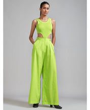 Long Pleated Trouser