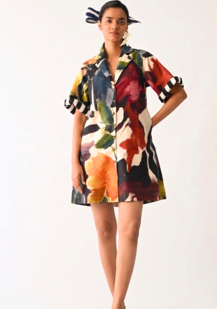 Noir Trench Short Dress