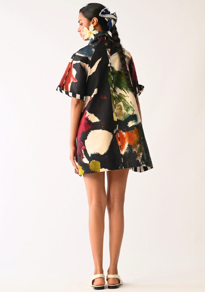 Noir Trench Short Dress