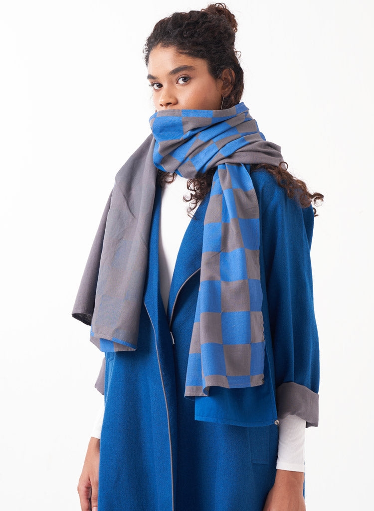 Notch Collar Scarf Set