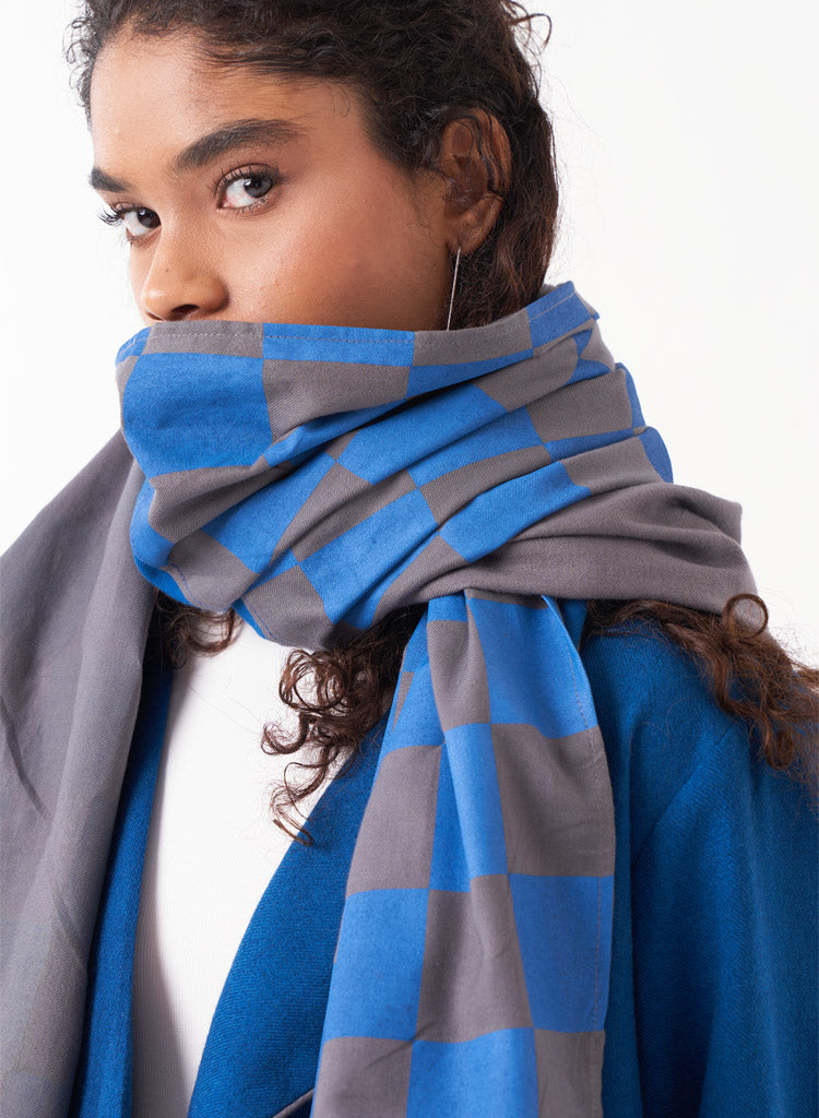 Notch Collar Scarf Set